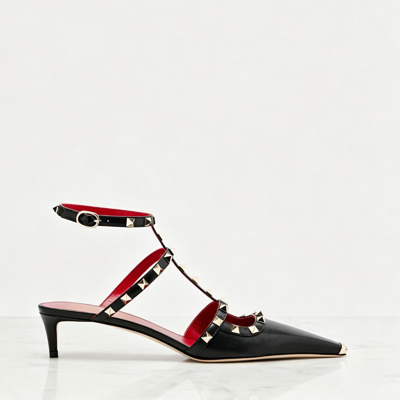 Women'S Shoes Quality - 2026年レディースリベットローヒールスクエアヘッドスティレットサンダルファッションショーパーティーサマーレディースハイヒールサンダル