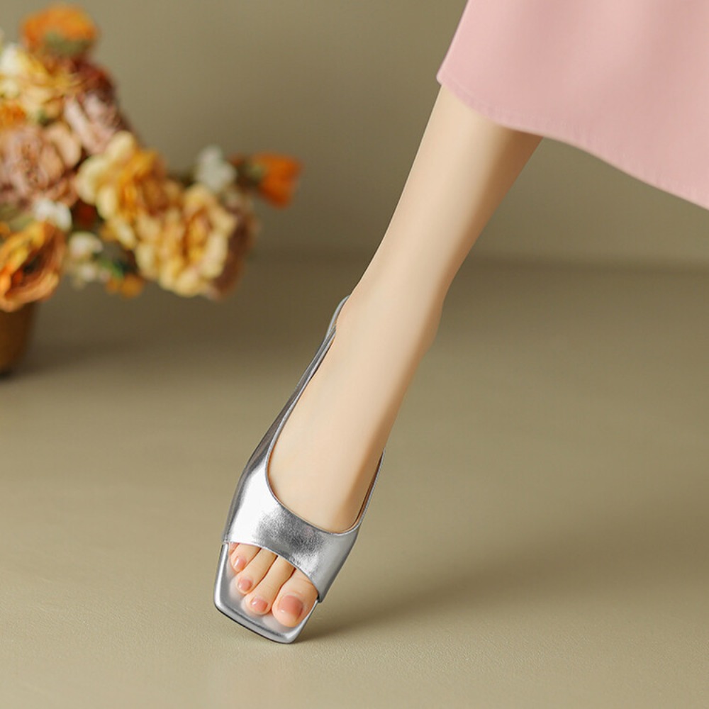 快適なソフトインソールメタリックキトゥンヒールミュール女性用 - Mule Slip On のレビューと価格