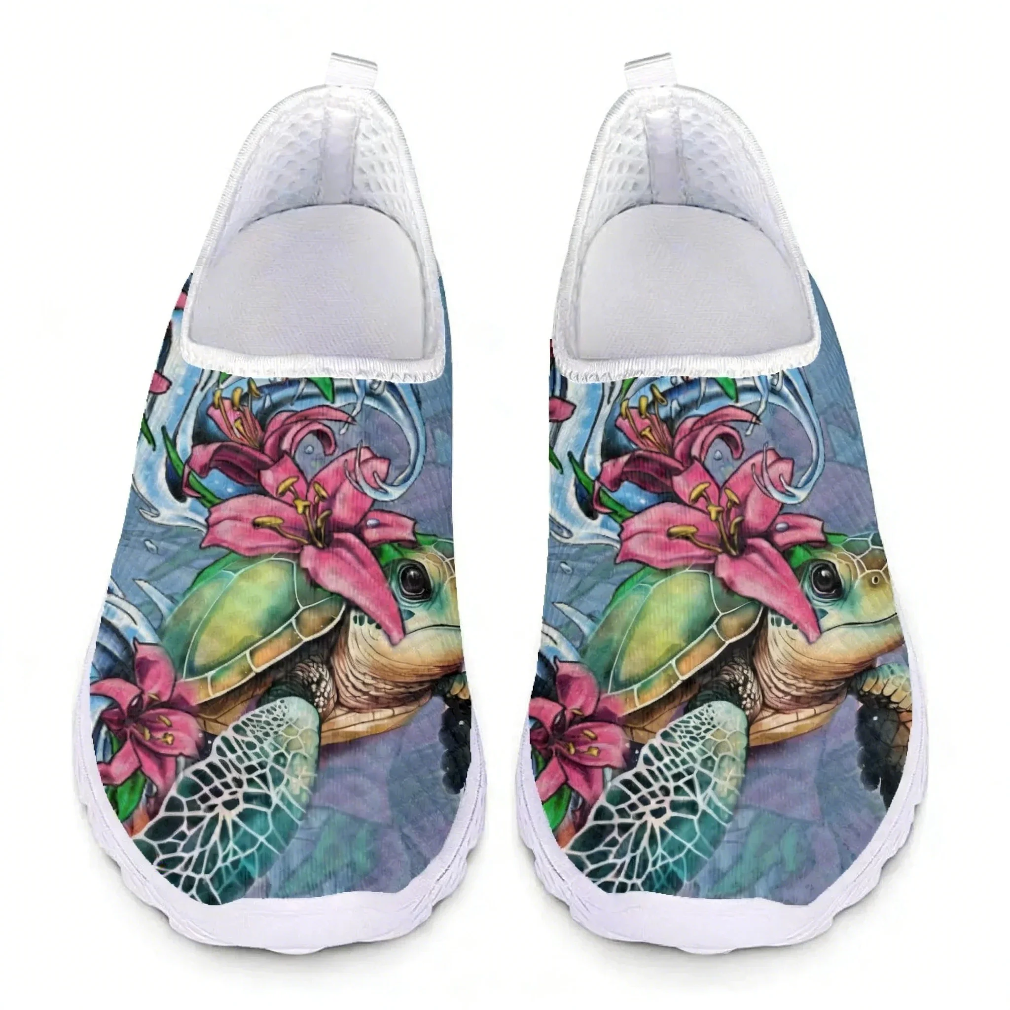 ポリネシアンタートル ハイビスカスプリント メッシュ 高品質 - Women Shoes Tennis のレビューと価格