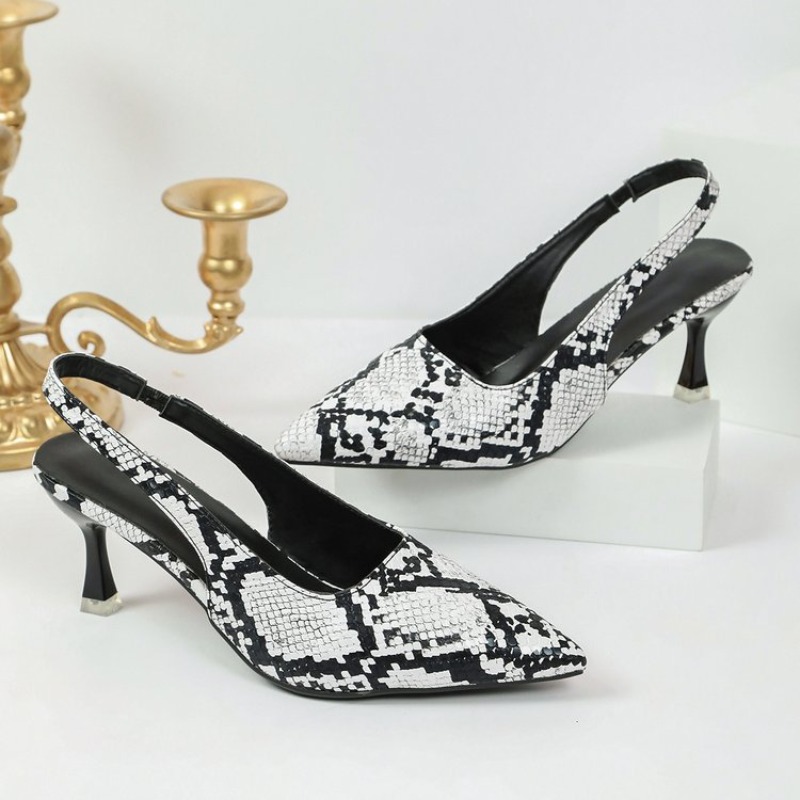 スリングバック スネークスキン パンプス スティレットヒール - Women'S Shoes Quality のレビューと価格