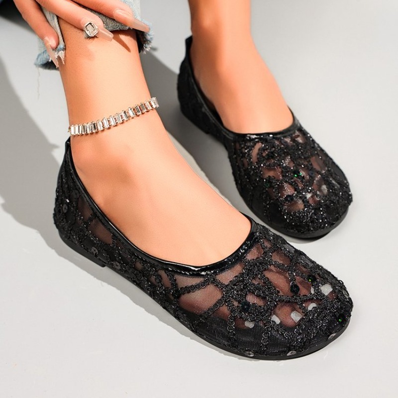 新しいメッシュ素材の快適なシングルシューズ、ラウンドトゥ、ス - Women'S Shoes Clogs のレビューと価格