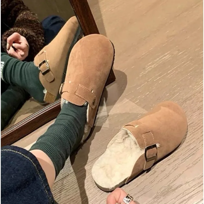 女性用、冬の新作、快適な履き心地のクラシックなファーサンダル - Women'S Shoes Clogs のレビューと価格